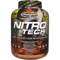 Muscletech, Серия Performance, Nitro-Tech, сывороточный изолят + наращивание мышечной массы, со вкусом молочного шоколада, 3,97 фунта (1,80 кг)